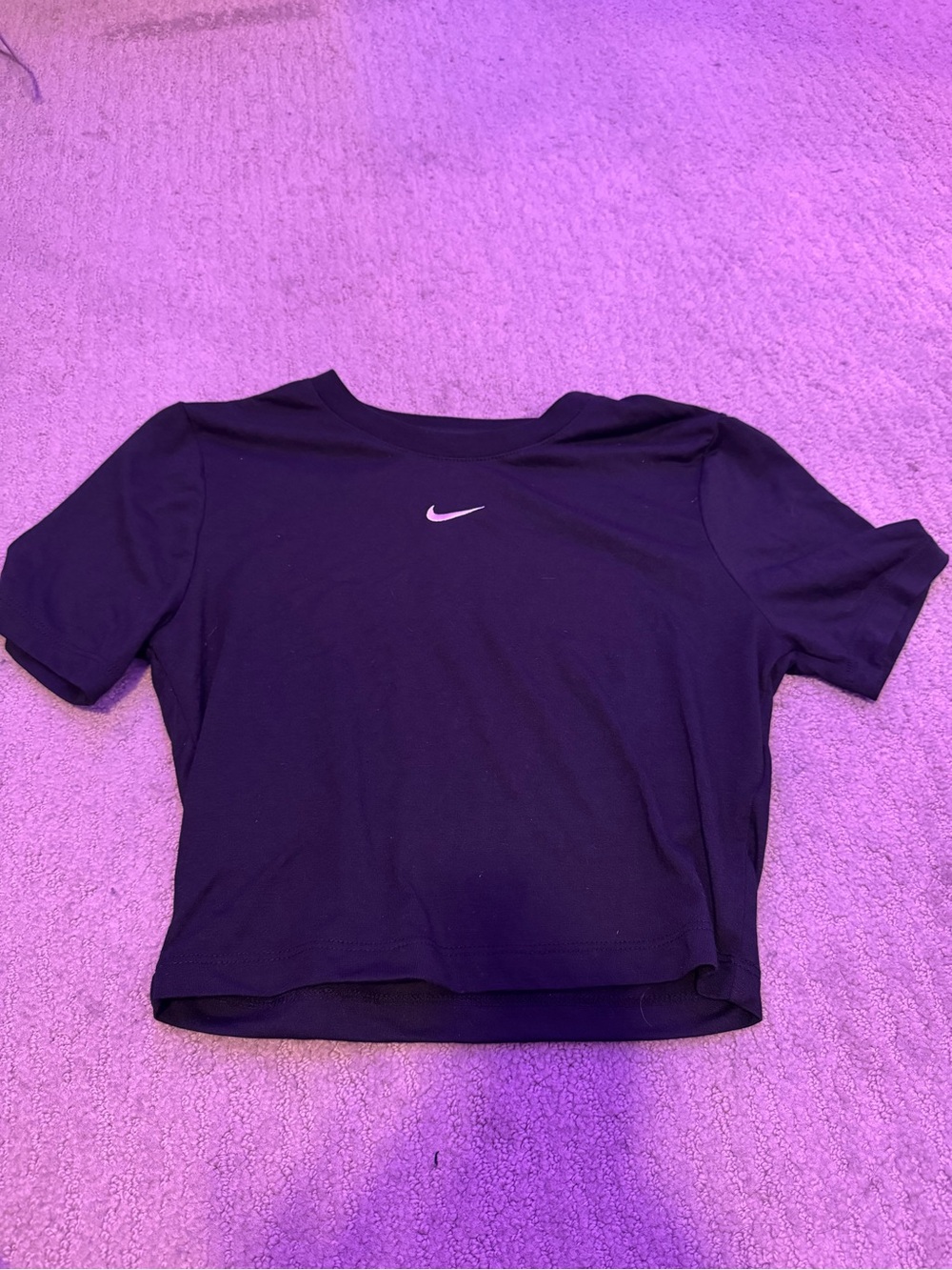 Nike Black Cropped Fitted Tee